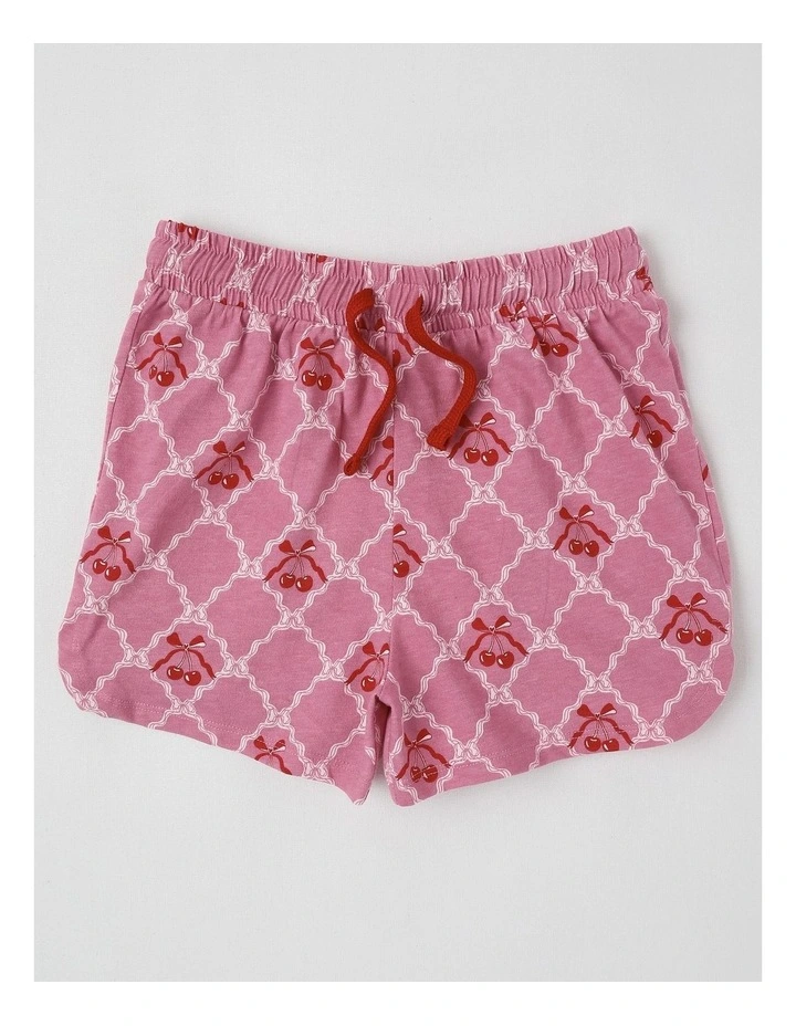 Cherry Placement Pyjamas in Pale Lilac image 5