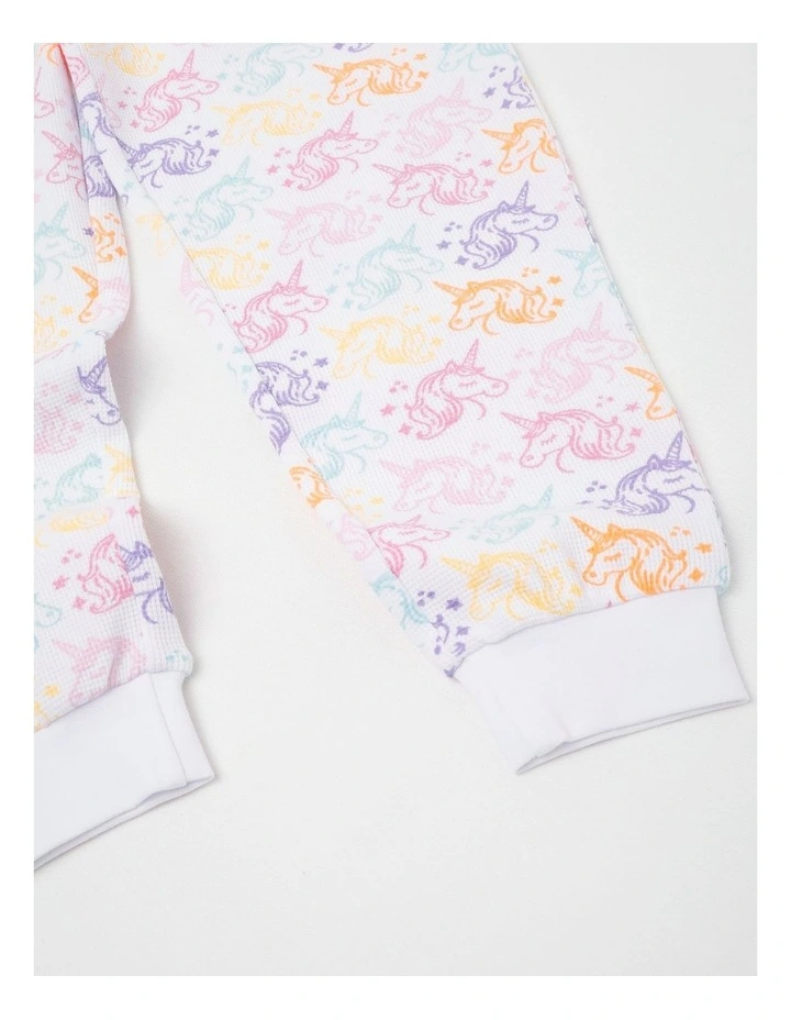 Unicorn Short Sleeve T-Shirt & Pants Pyjamas in Light Purple image 4