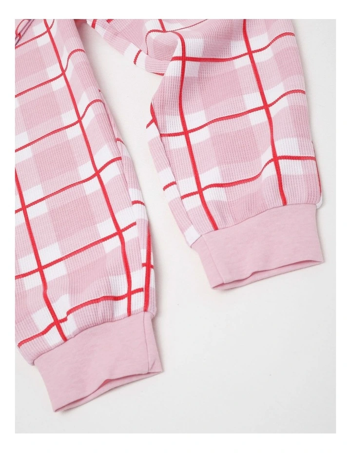 Cherry Short Sleeve T-Shirt & Pants Pyjamas in Blush image 3