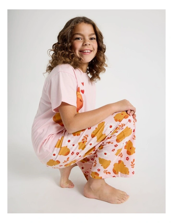 Capybara Pyjamas in Dusty Pink image 2