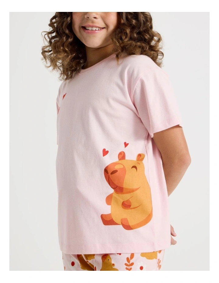 Capybara Pyjamas in Dusty Pink image 4