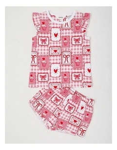 Wallpaper Flutter Sleeve Pyjamas in White
