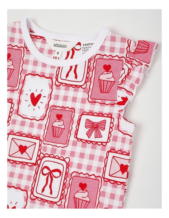 Wallpaper Flutter Sleeve Pyjamas in White image 2