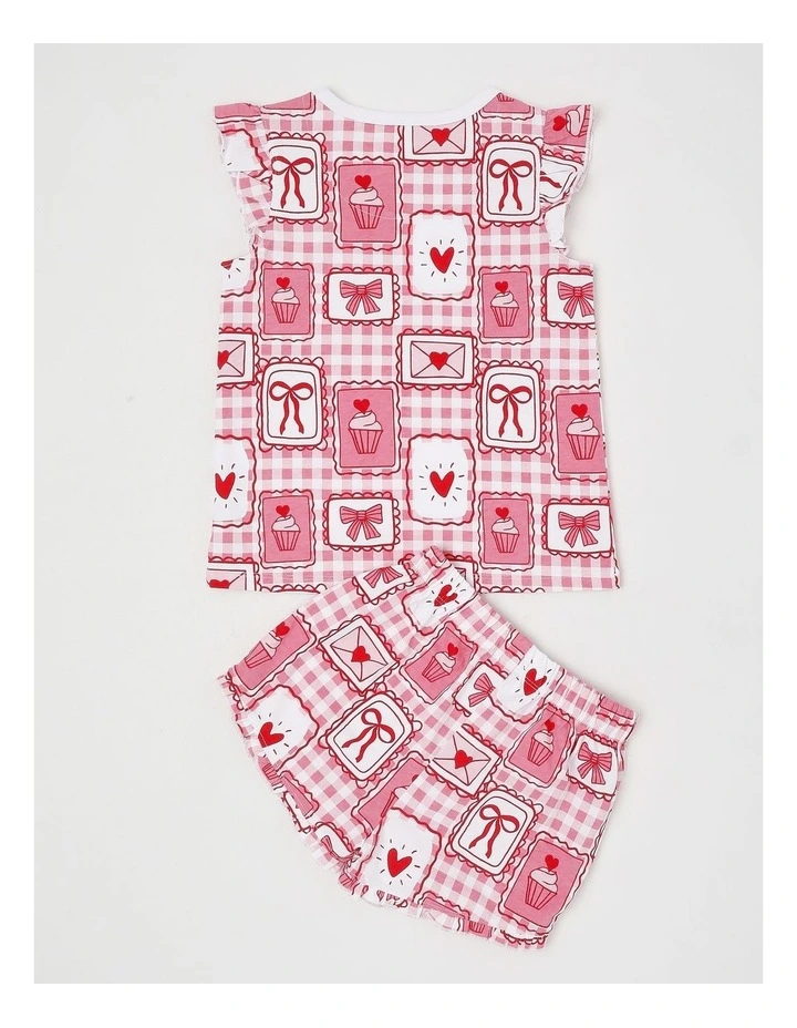 Wallpaper Flutter Sleeve Pyjamas in White image 3