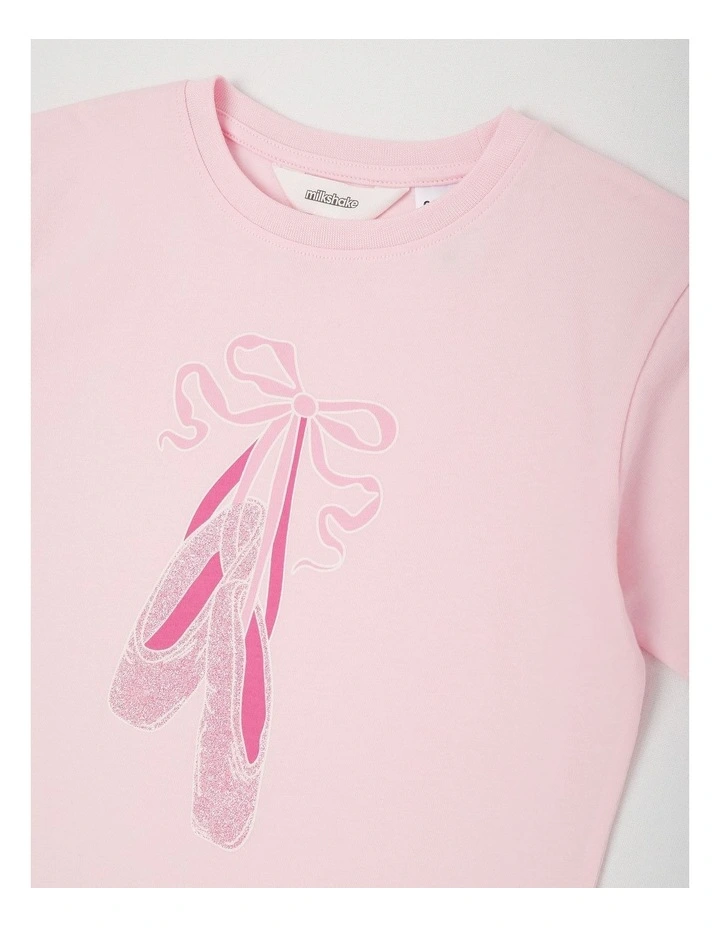Ballet Rib Bike Short Pyjamas in Pale Lilac image 2