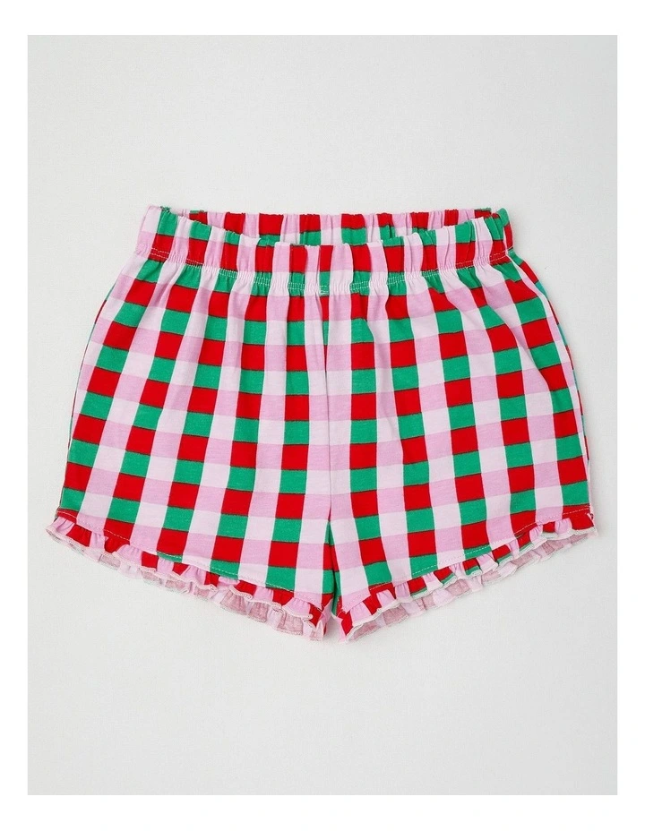 Santa Sleigh Flutter Sleeve Pyjamas in Pale Pink image 4