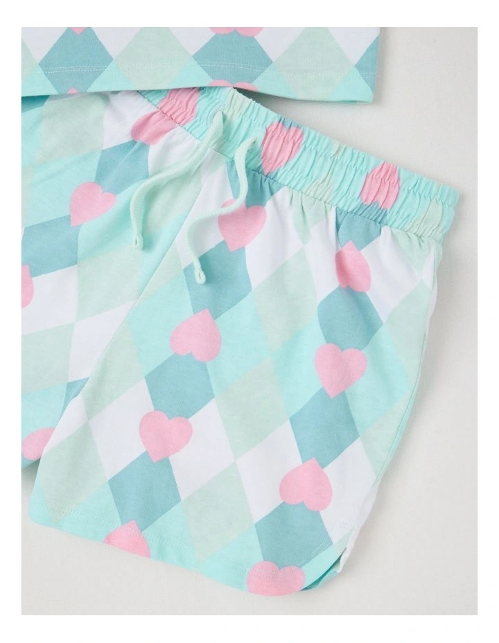 Argyle Jersey Pyjamas in Aquamarine image 5