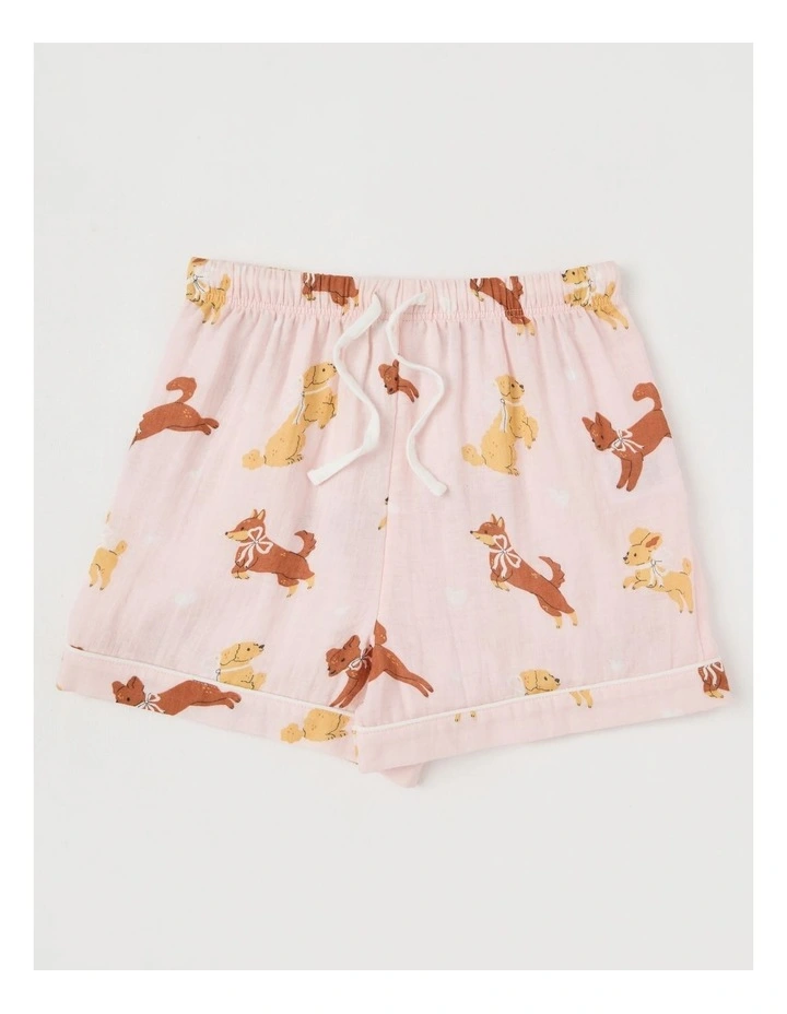 Dog Cheesecloth Pyjamas in Dusty Pink image 3