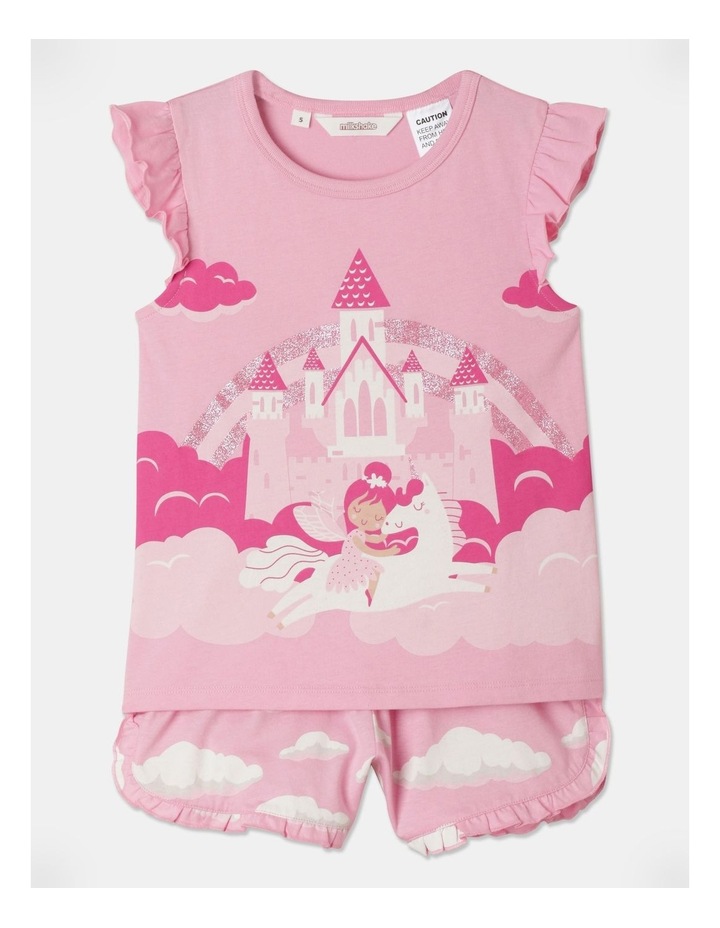 Unicorn Castle Pyjama Set in Pink