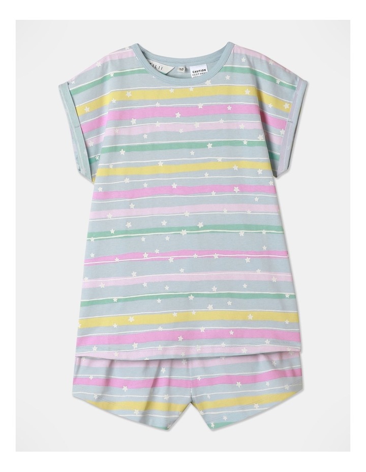 Stars And Stripes Pyjama Set in Dusty Blue