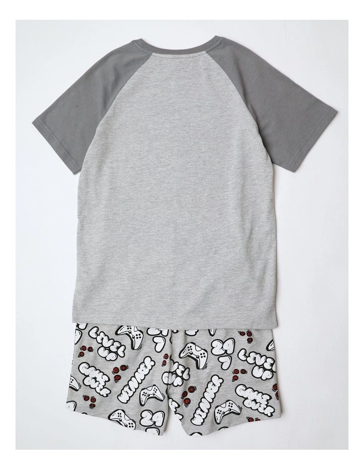 Game Over Pyjama Set in Grey Marle image 3