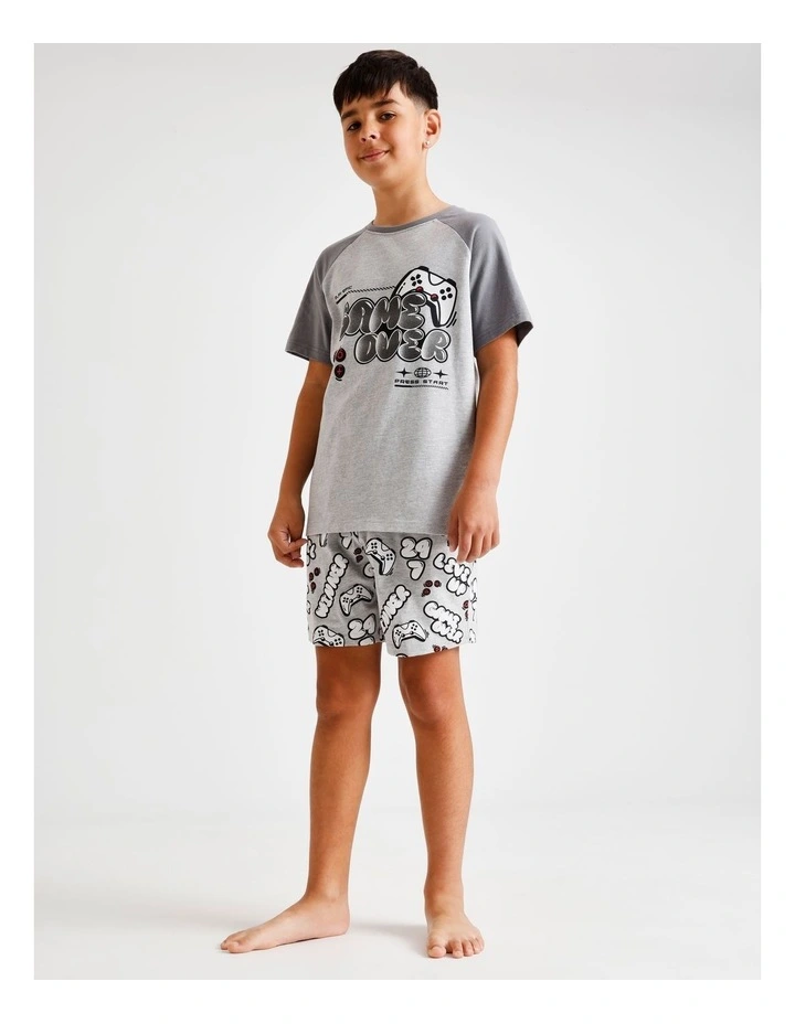 Game Over Pyjama Set in Grey Marle image 4