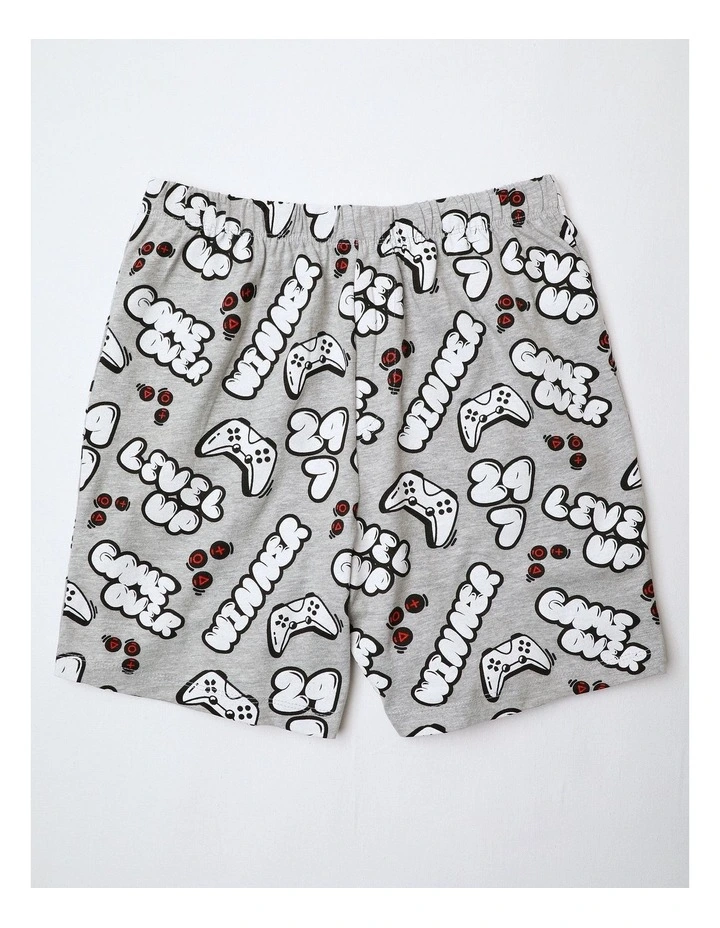 Game Over Pyjama Set in Grey Marle image 4