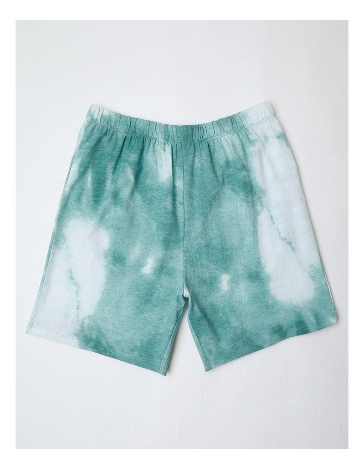 Smiley Tie Dye Pyjamas Set in Teal image 4