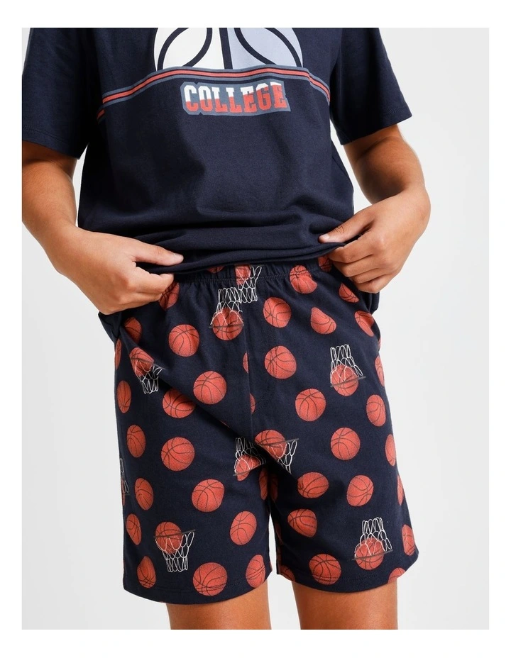 Basketball College Pyjama Set in Navy image 3