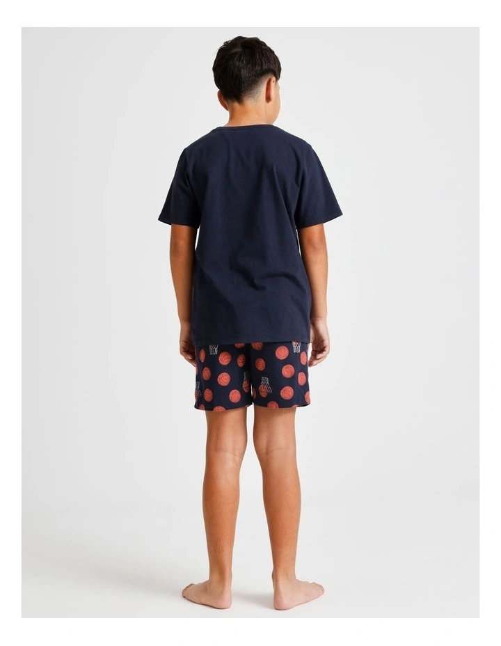 Basketball College Pyjama Set in Navy image 5