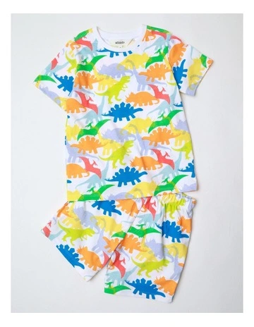 Dino Duo Family Print Pyjama Set in Multi