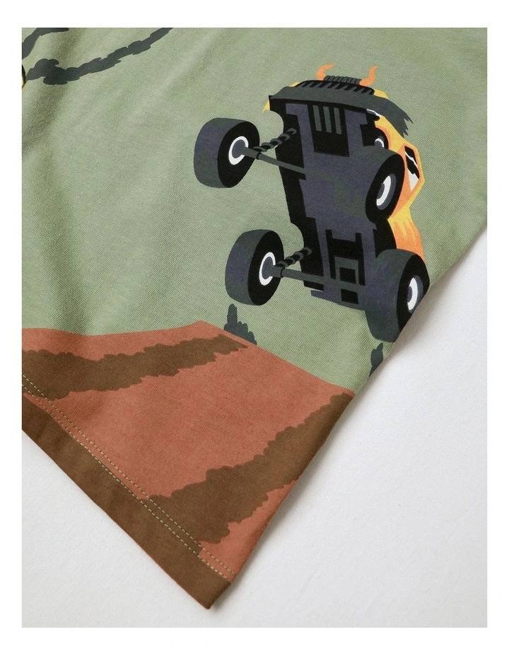 Monster Truck Stunt Pyjama Set In Khaki image 5