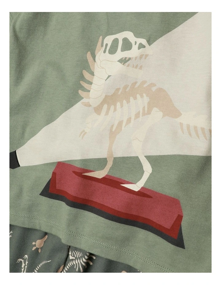 Dino Discovery Pyjama Set in Khaki image 2
