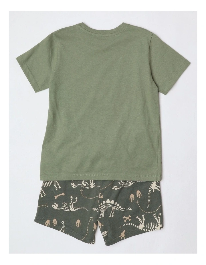 Dino Discovery Pyjama Set in Khaki image 3