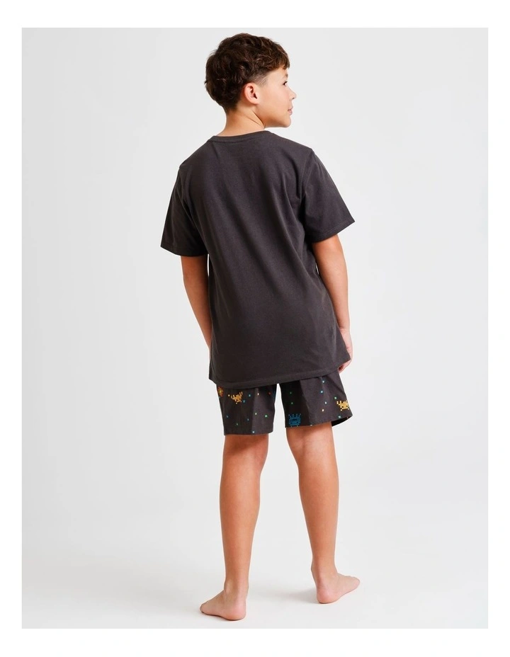 Space Invader Knit Pyjamas in Charcoal image 5