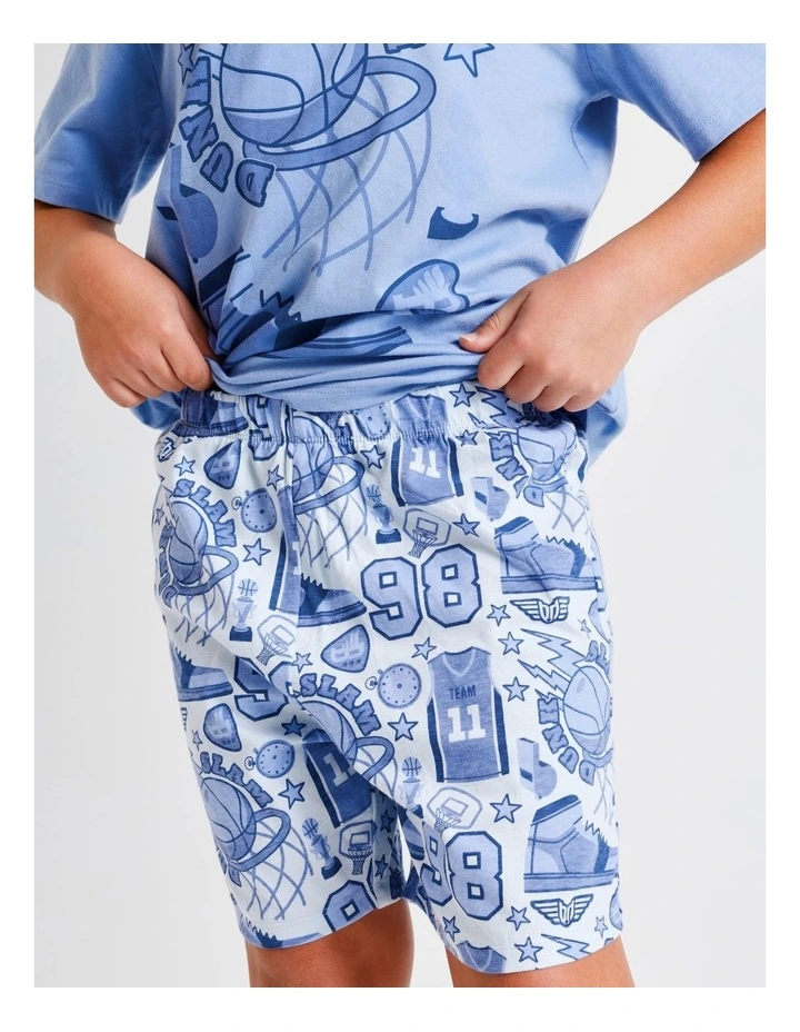 Slam Dunk Knit Pyjamas in Dusty Blue image 5