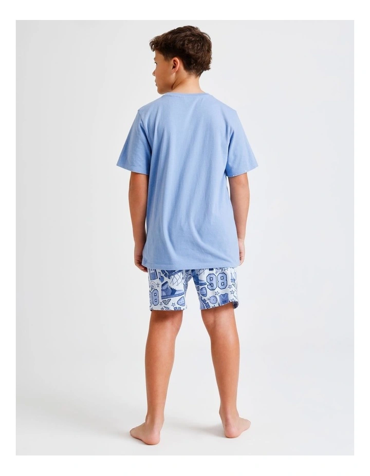 Slam Dunk Knit Pyjamas in Dusty Blue image 6