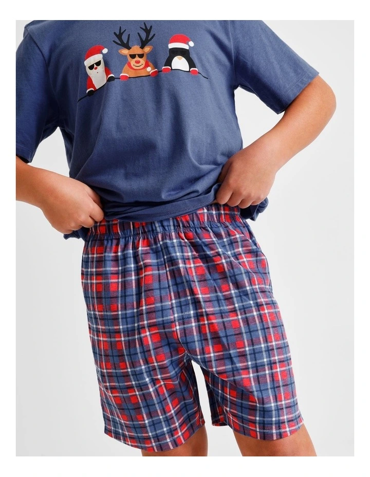 Summer Xmas Characters Knit Pyjamas in Petrol image 4