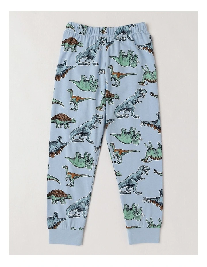 Knit Dino Pyjamas in Dusty Blue image 4