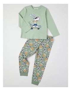Knit Bunny Pyjamas in Sage