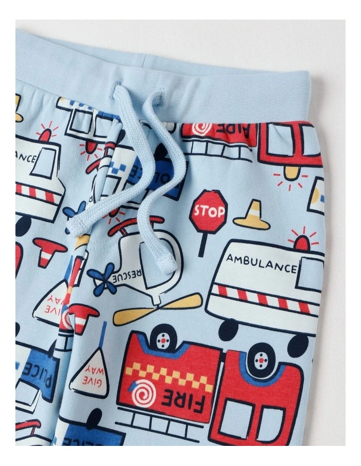 Knit Fleece Vehicles Pyjamas in Blue image 5