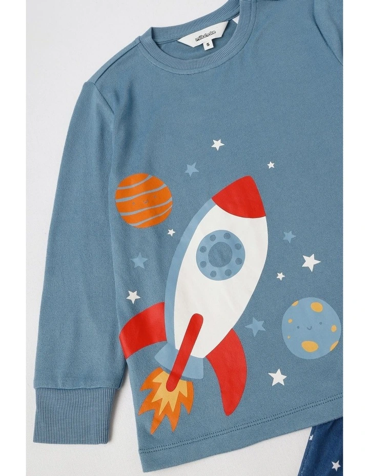 Cosy Knit Space Pyjamas in Mustard image 2