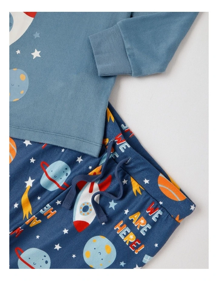 Cosy Knit Space Pyjamas in Mustard image 4