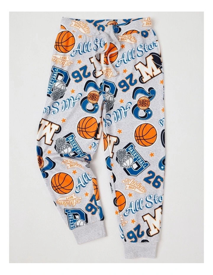 Cosy Knit Basketball Pyjamas in Grey Marle image 5