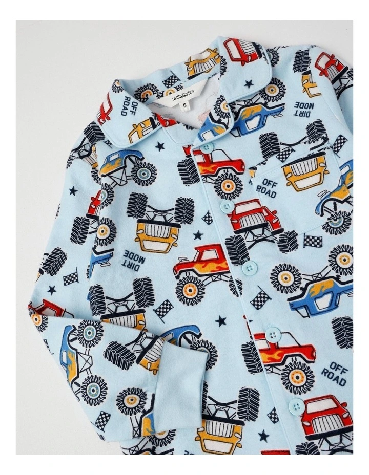Woven Cars Pyjamas in Blue image 2