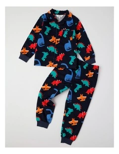 Woven Dino Pyjamas in Navy