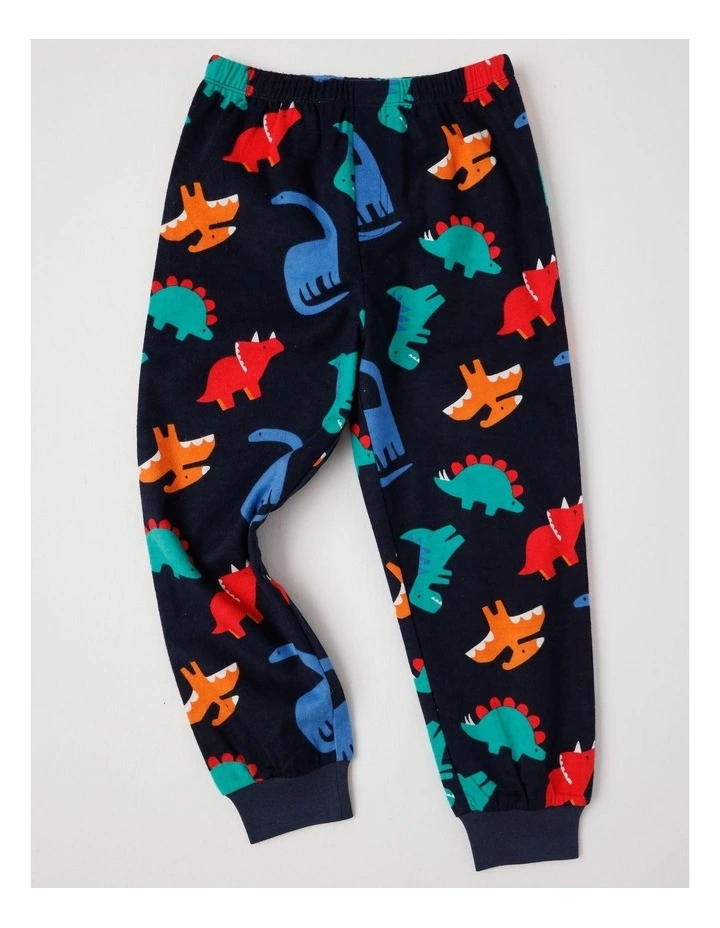 Woven Dino Pyjamas in Navy image 4