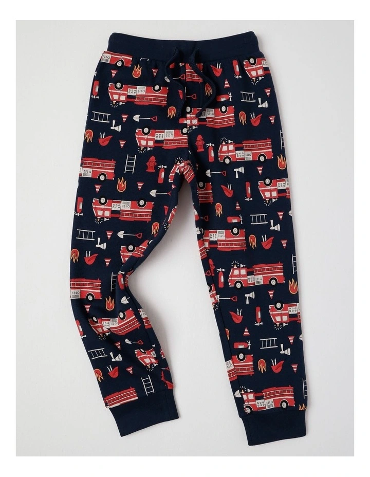 Fleece Fire Truck Pyjamas in Ruby image 4
