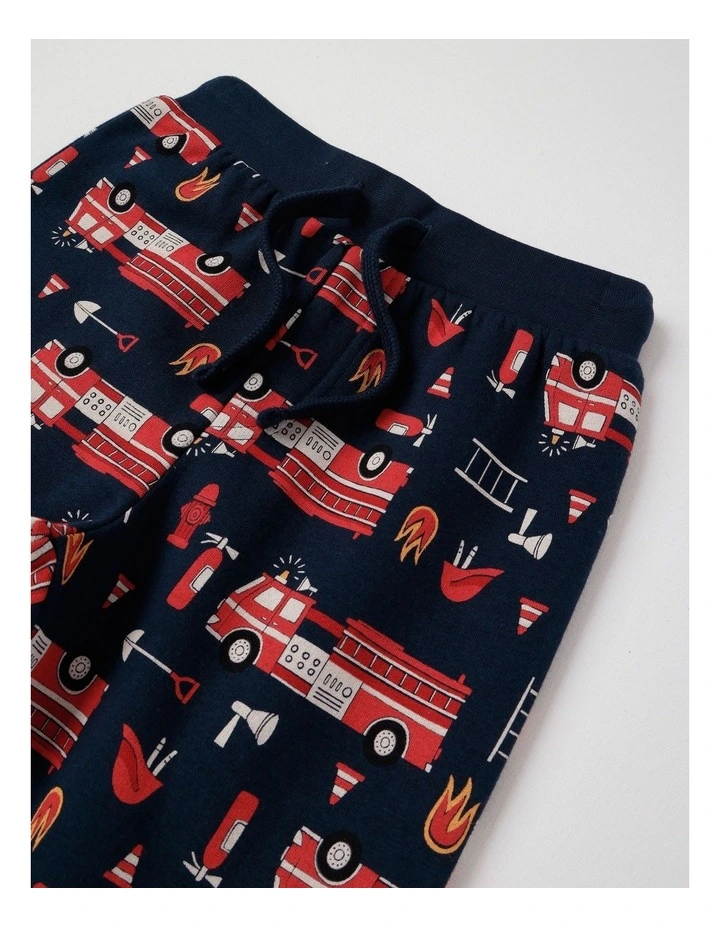 Fleece Fire Truck Pyjamas in Ruby image 5