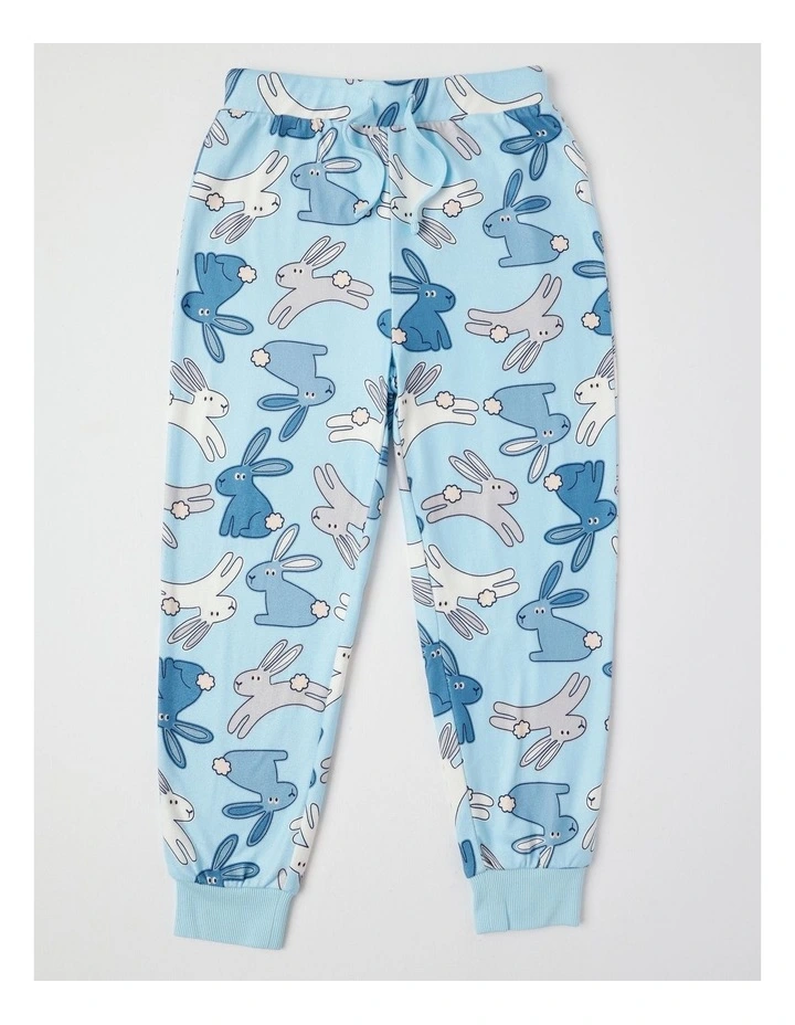 Cosy Sibling Bunny Pyjamas in Azure image 4
