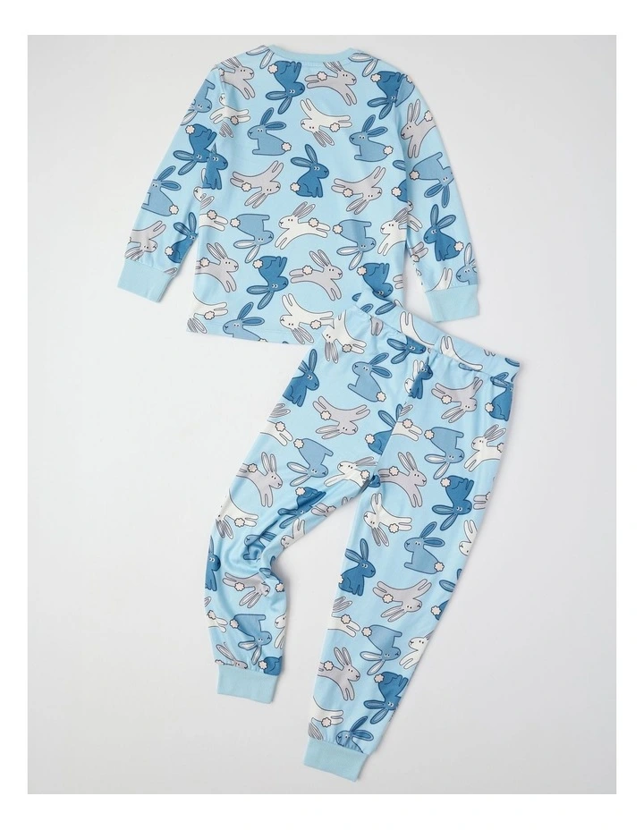 Cosy Sibling Bunny Pyjamas in Azure image 5
