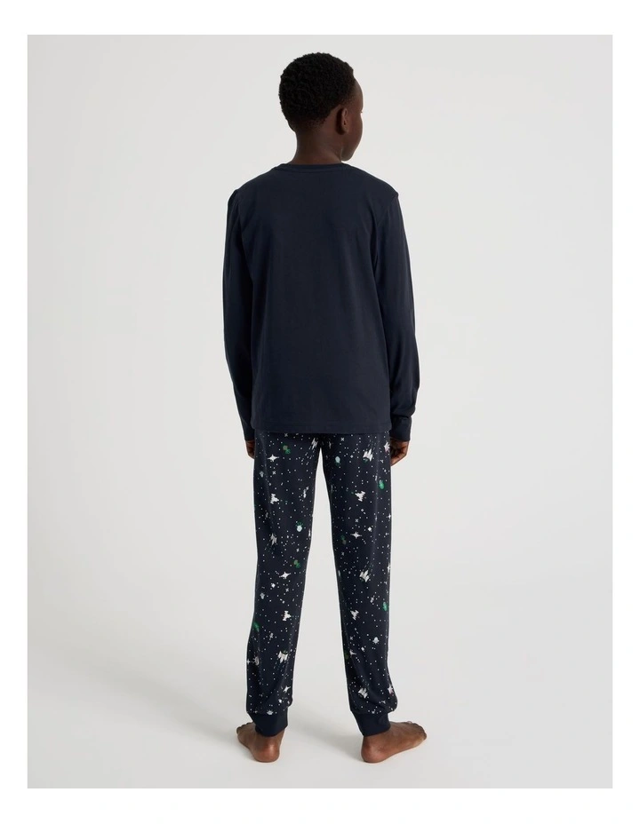 Knit Space Pyjamas in Navy image 3
