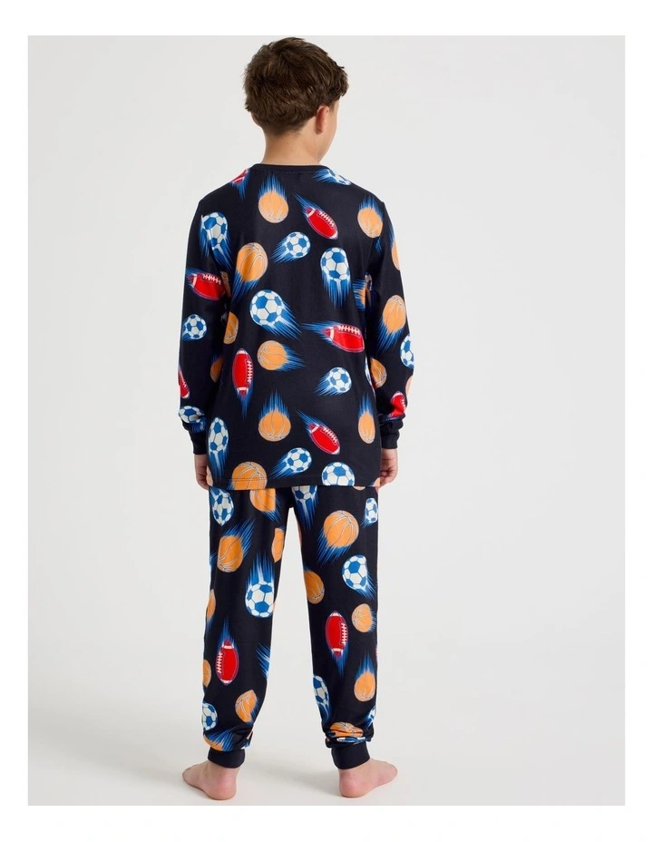 Cosy Knit Sports Pyjamas in Multi image 6