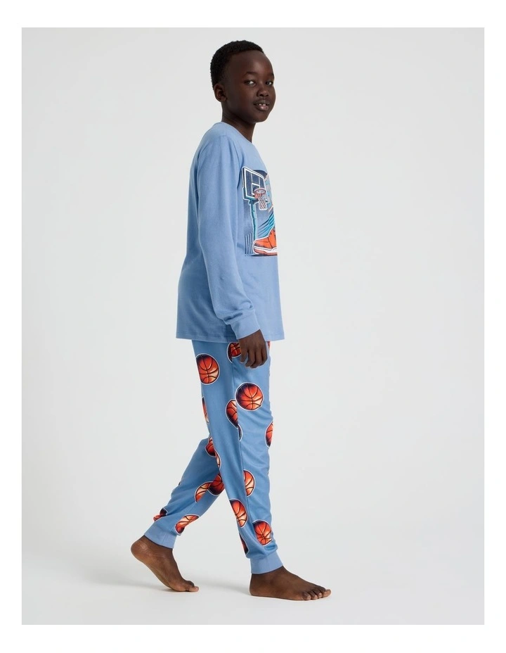 Cosy Knit Basketball Pyjamas in Blue image 3