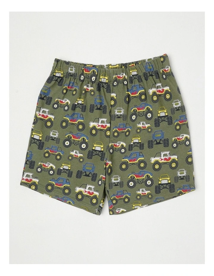 Monster Truck Placement Jersey Pyjamas in Khaki image 5