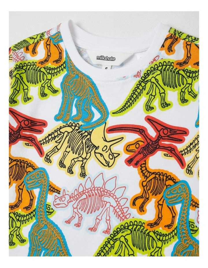 Dino Jersey Pyjamas in Assorted image 2