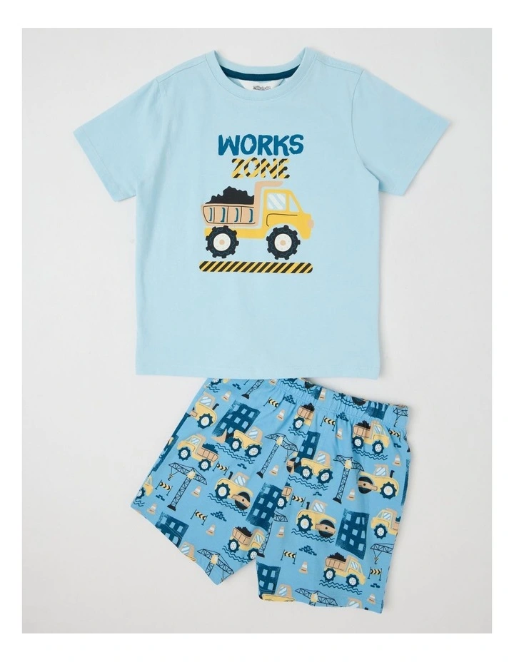 Transport Jersey Pyjamas in Pale Blue image 1