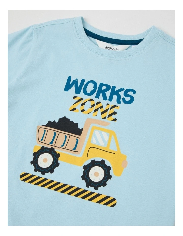 Transport Jersey Pyjamas in Pale Blue image 2