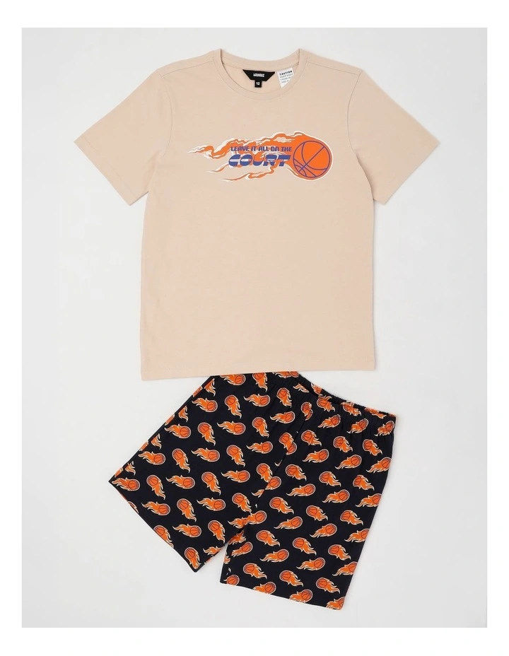 Basketball Flame Jersey Pyjamas in Grey image 1