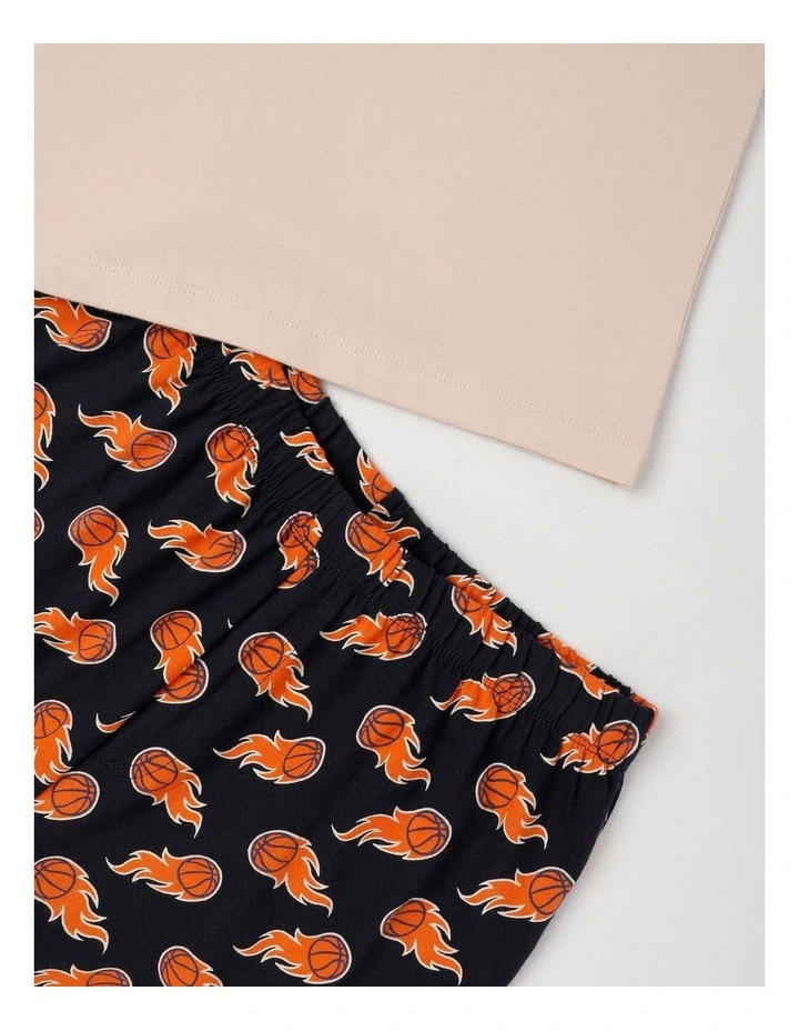 Basketball Flame Jersey Pyjamas in Grey image 4